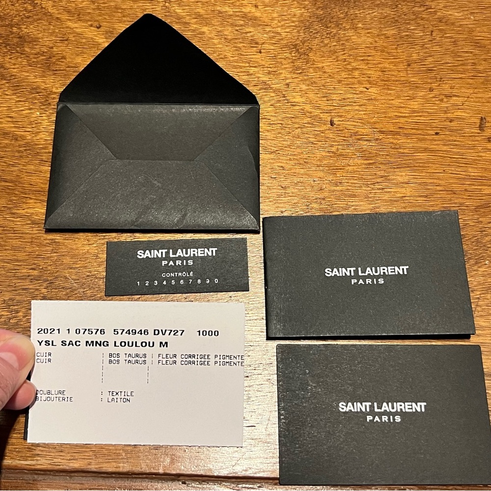 YSL BLACK LOULOU MEDIUM IN QUILTED LEATHER - Picture 8 of 9